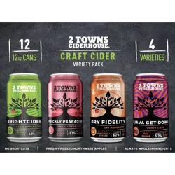 2 Towns Ciderhouse 2 Towns Hard Cider Variety Pack - 12pk/12 fl oz Cans