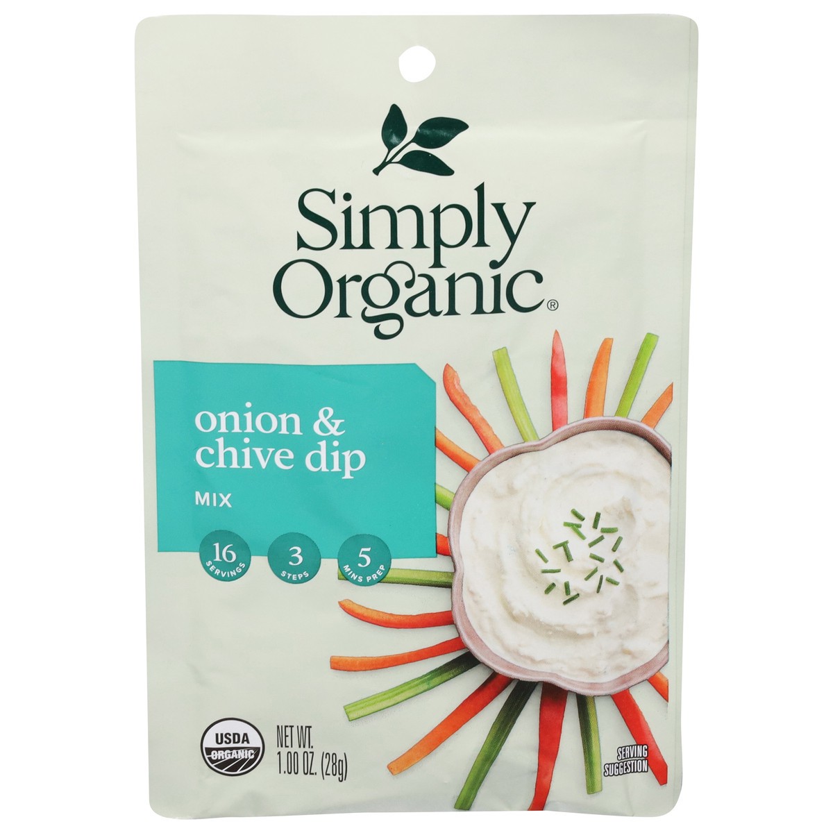 slide 1 of 9, Simply Organic Dip Mix Og2 Onion&Chi, 1 oz