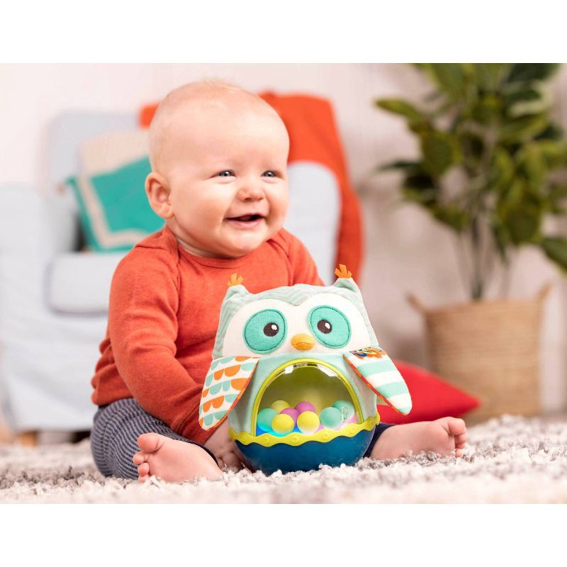 slide 2 of 7, B. baby Roly-Poly Baby Toy - Owl Be Back, 1 ct