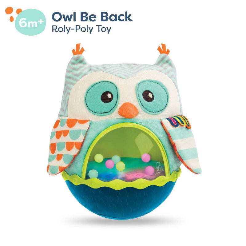 slide 5 of 7, B. baby Roly-Poly Baby Toy - Owl Be Back, 1 ct
