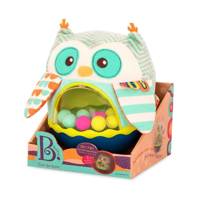 slide 7 of 7, B. baby Roly-Poly Baby Toy - Owl Be Back, 1 ct
