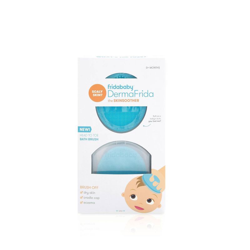 slide 4 of 7, Frida Baby DermaFrida The SkinSoother Baby Bath Silicone Brush - 2pk, 2 ct