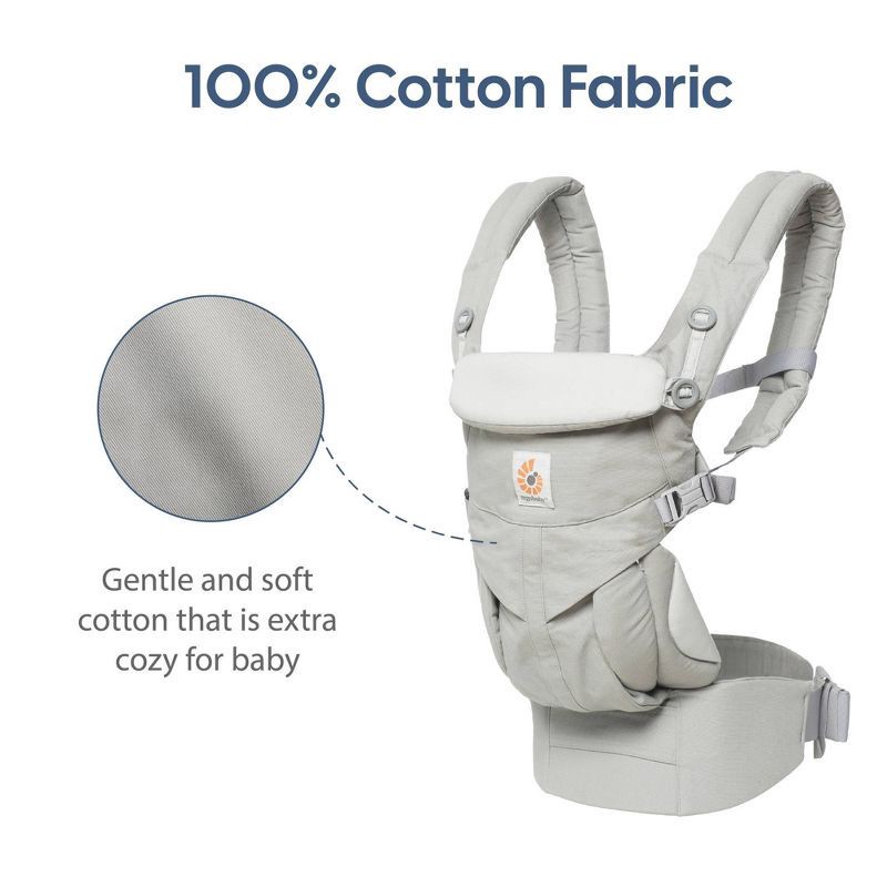 slide 4 of 9, Ergobaby Omni 360 All Carry Positions Baby Carrier for Newborn to Toddler - Pearl Gray - 7-45 lbs, 7 ct; 45 lb