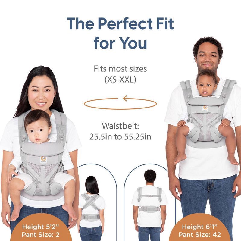 slide 5 of 9, Ergobaby Omni 360 All Carry Positions Baby Carrier for Newborn to Toddler - Pearl Gray - 7-45 lbs, 7 ct; 45 lb