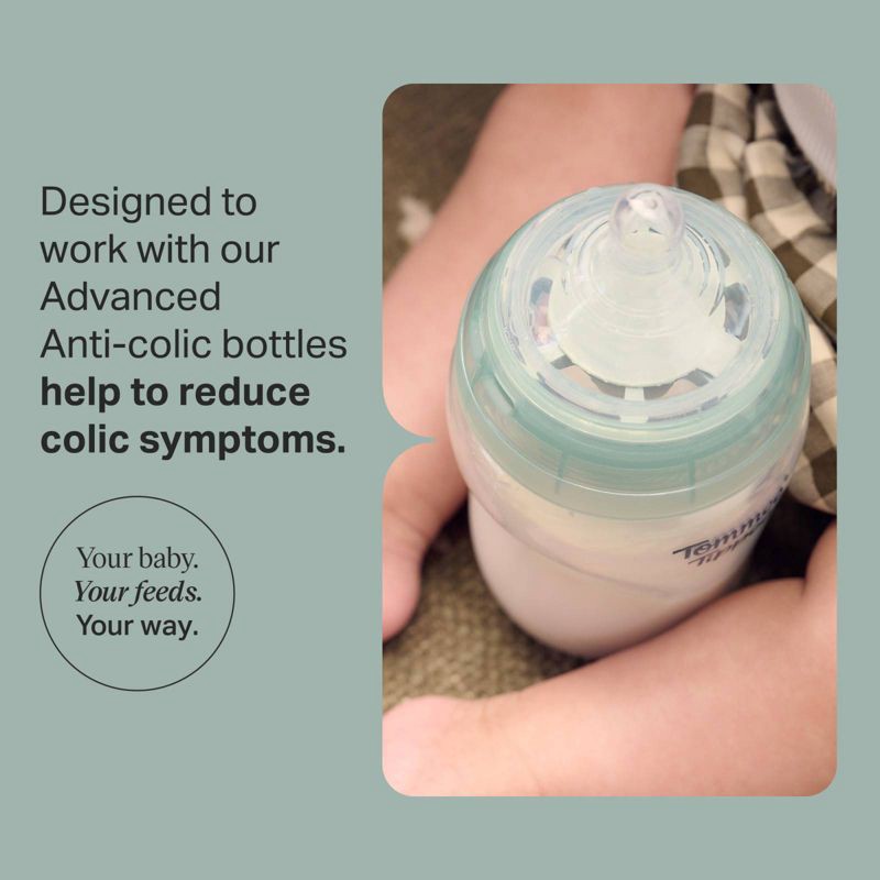 slide 3 of 7, Tommee Tippee Advanced Anti-colic 2pk Nipples Fast Flow - Clear, 2 ct