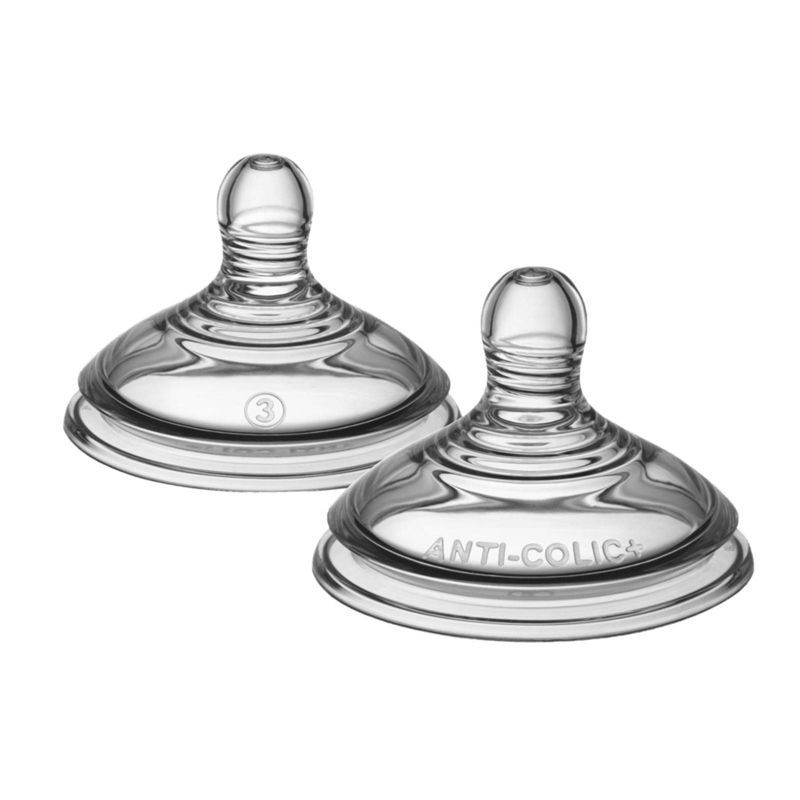 slide 1 of 6, Tommee Tippee Advanced Anti-colic 2pk Nipples Fast Flow - Clear, 2 ct