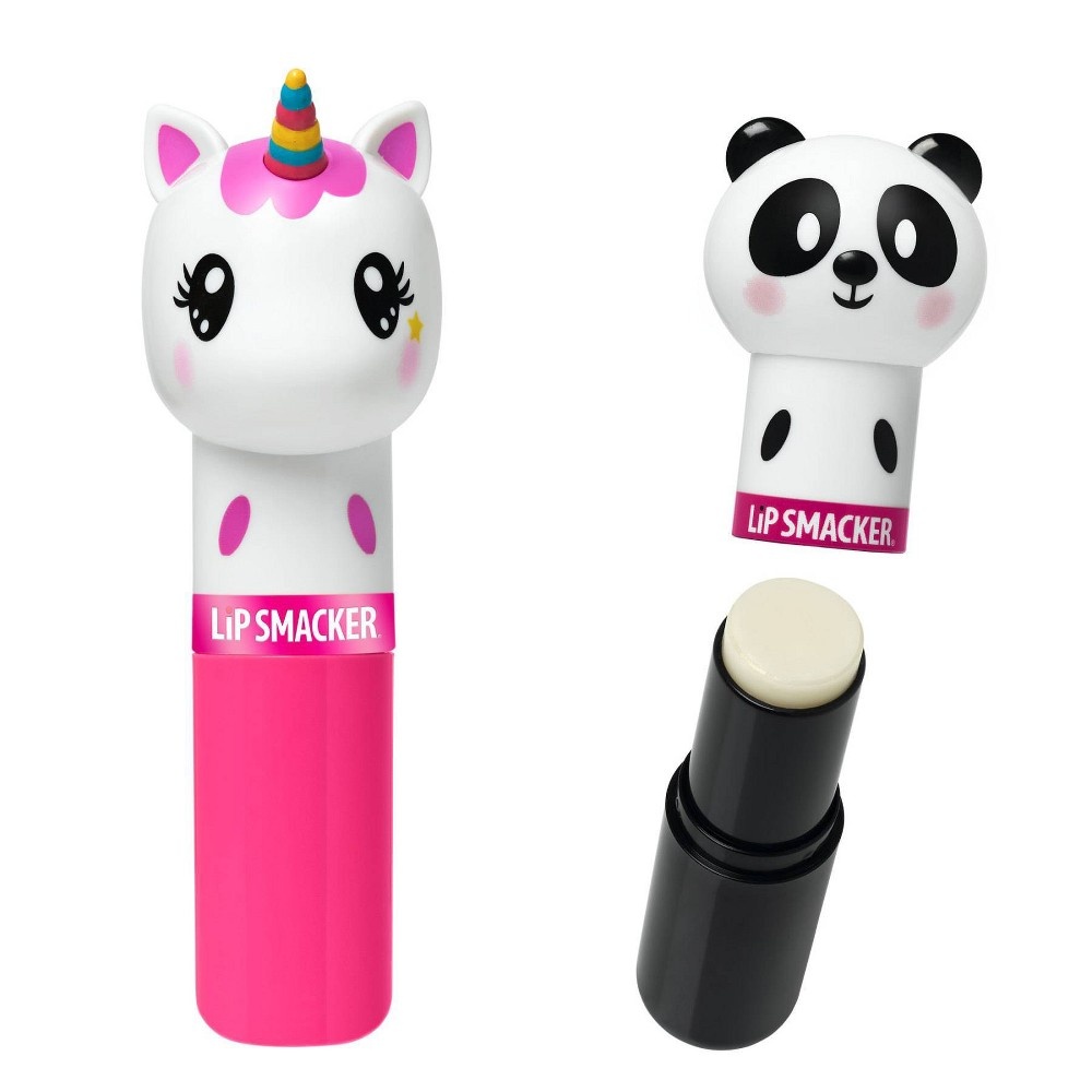 slide 2 of 3, Lip Smacker Lippy Pals Panda and Unicorn Lip Balm, 28 oz