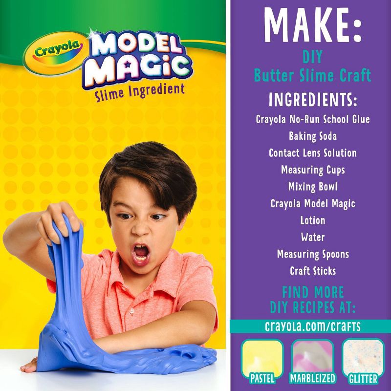 slide 6 of 6, Crayola 4oz Model Magic - White: Non-Drying, Reusable, Non-Toxic Modeling Clay for Kids, Creative Thinking, Ages 3+, 4 oz