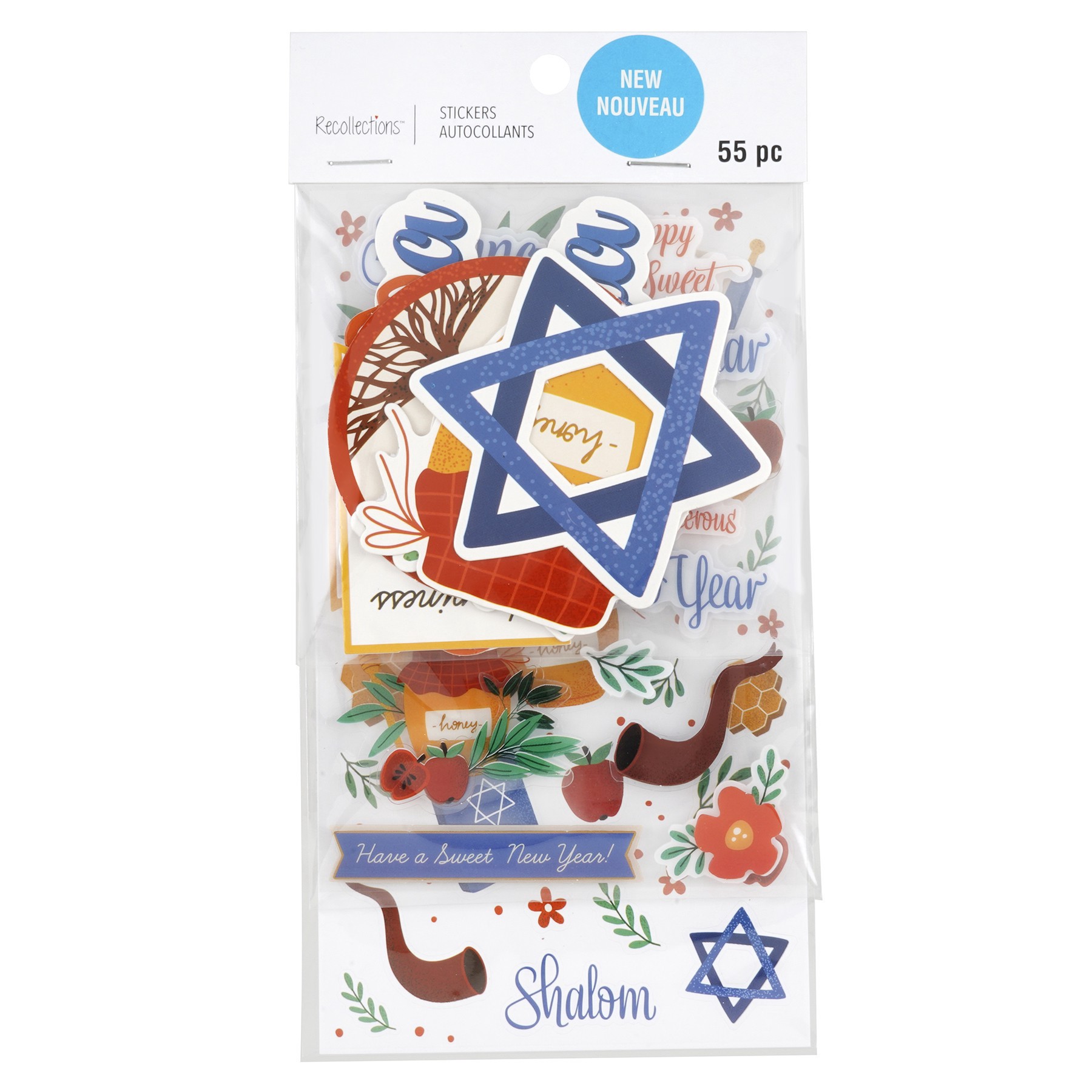 slide 2 of 4, Rosh Hashanah Holiday Stickers By Recollections, 4 in x 8.23 in