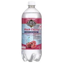 First Street Black Cherry Sparkling Water - 1 liter