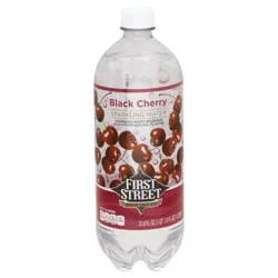 First Street Black Cherry Sparkling Water - 1 liter
