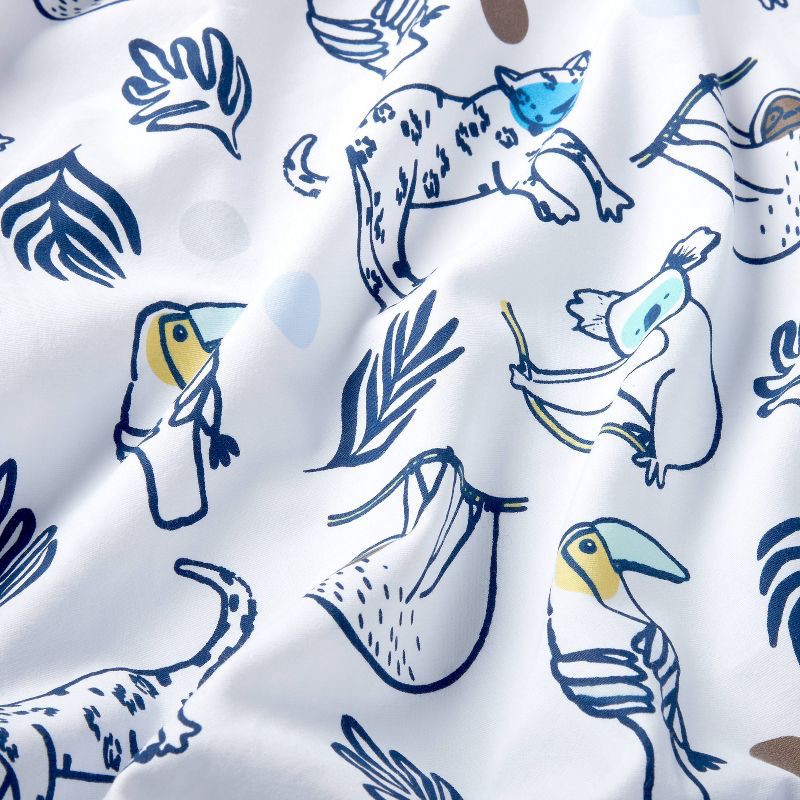 slide 4 of 5, Fitted Crib Sheet Gone Wild - Cloud Island™ Navy, 1 ct