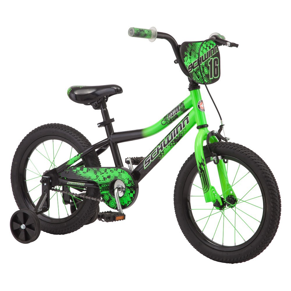 slide 2 of 11, Schwinn Piston 16" Boys' Bike - Green, 1 ct