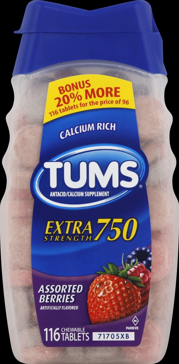 slide 2 of 3, Tums Antacid/Calcium Supplement 116 ea, 116 ct