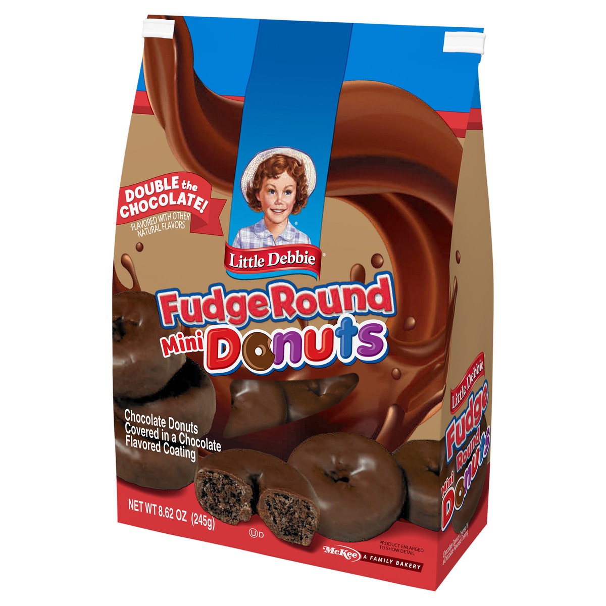 slide 3 of 9, Little Debbie Double Chocolate Mini Donuts, 8.62 oz