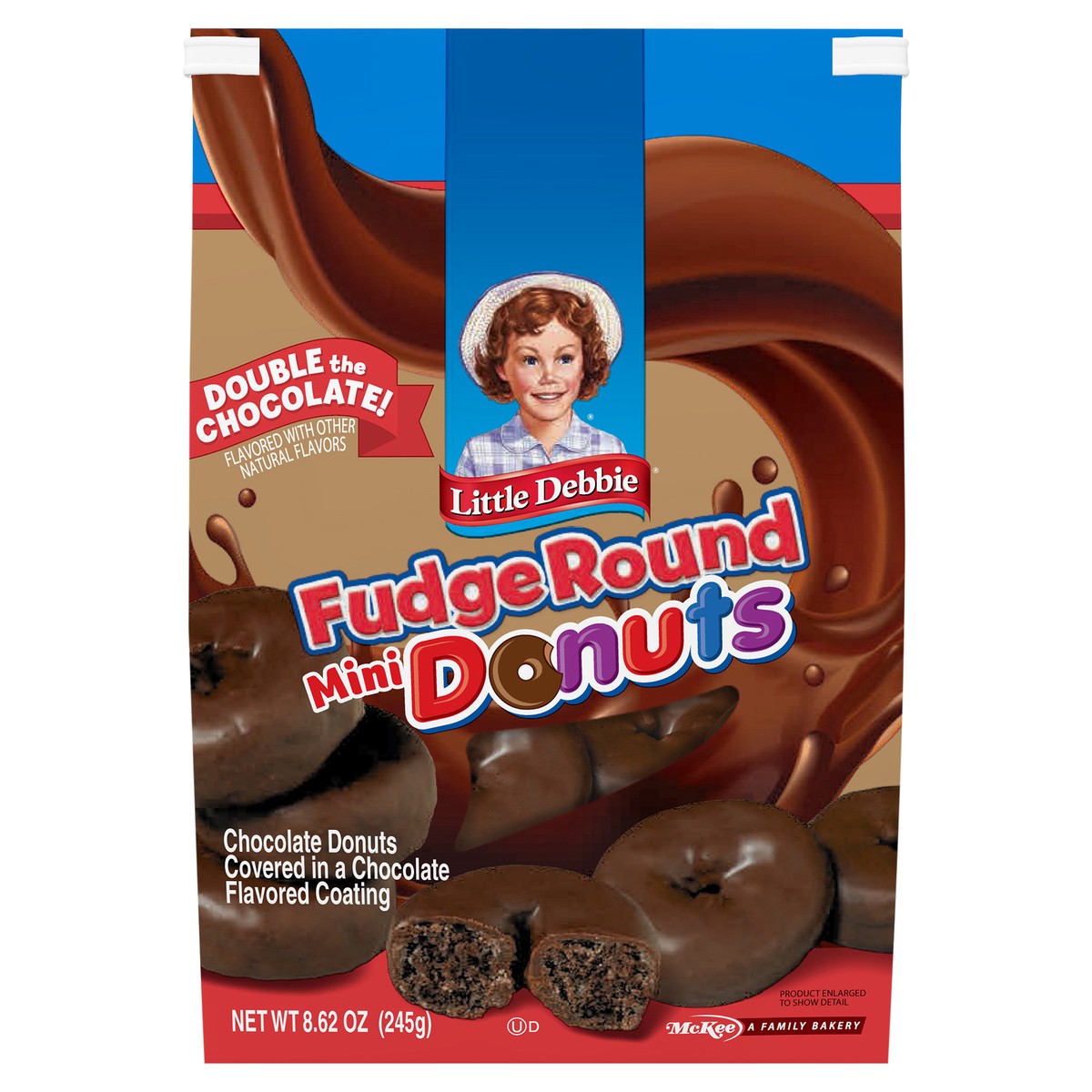 slide 1 of 9, Little Debbie Double Chocolate Mini Donuts, 8.62 oz