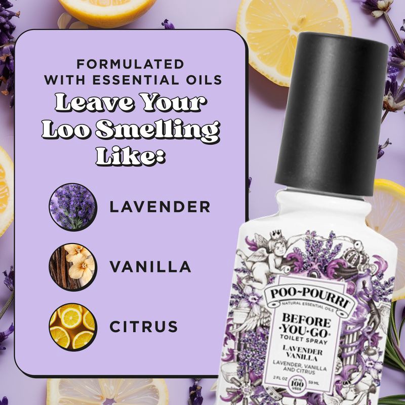 slide 6 of 23, Poo-Pourri Before-You-Go Lavender Vanilla and Citrus Toilet Spray, 1 ct