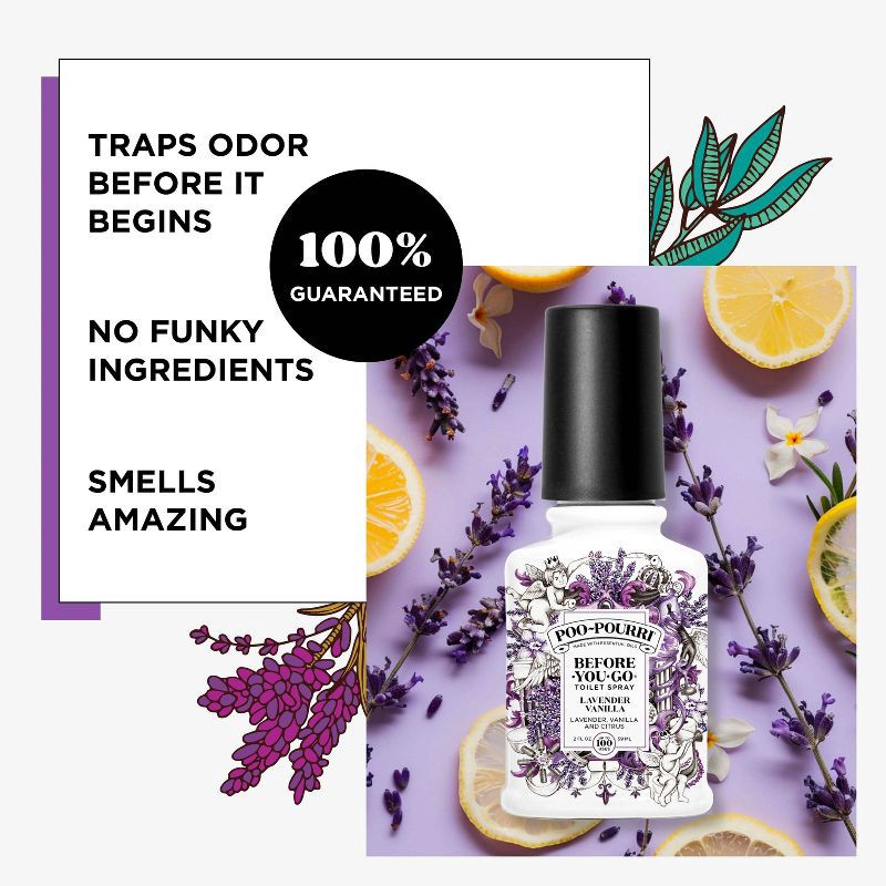 slide 11 of 24, Poo-Pourri Before-You-Go Lavender Vanilla and Citrus Toilet Spray, 1 ct