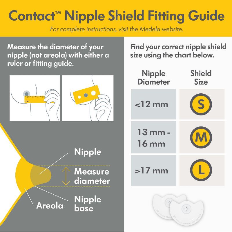 slide 6 of 6, Medela Contact Nipple Shields with Carrying Case - 20mm - 2pc, 2 ct