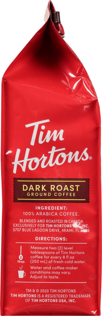 slide 2 of 13, Tim Hortons Ground Dark Roast Coffee - 12 oz, 12 oz