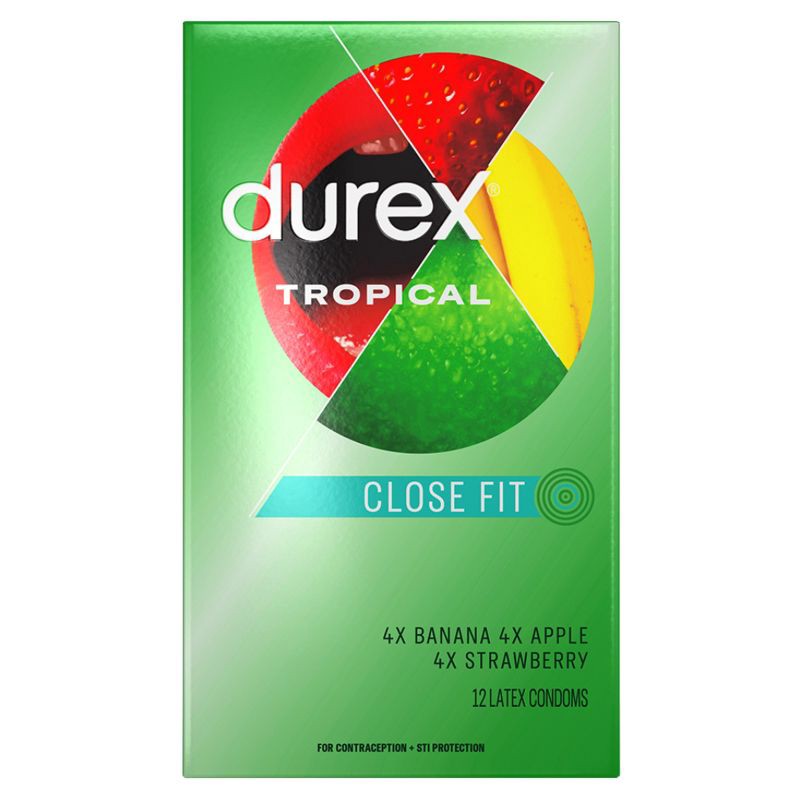 slide 1 of 14, Durex Tropical Flavors - Condom 12ct, 12 ct