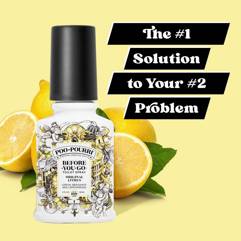 slide 3 of 16, Poo-Pourri Before-You-Go Original Citrus, Lemon, Bergamot and Lemongrass Toilet Spray, 1 ct