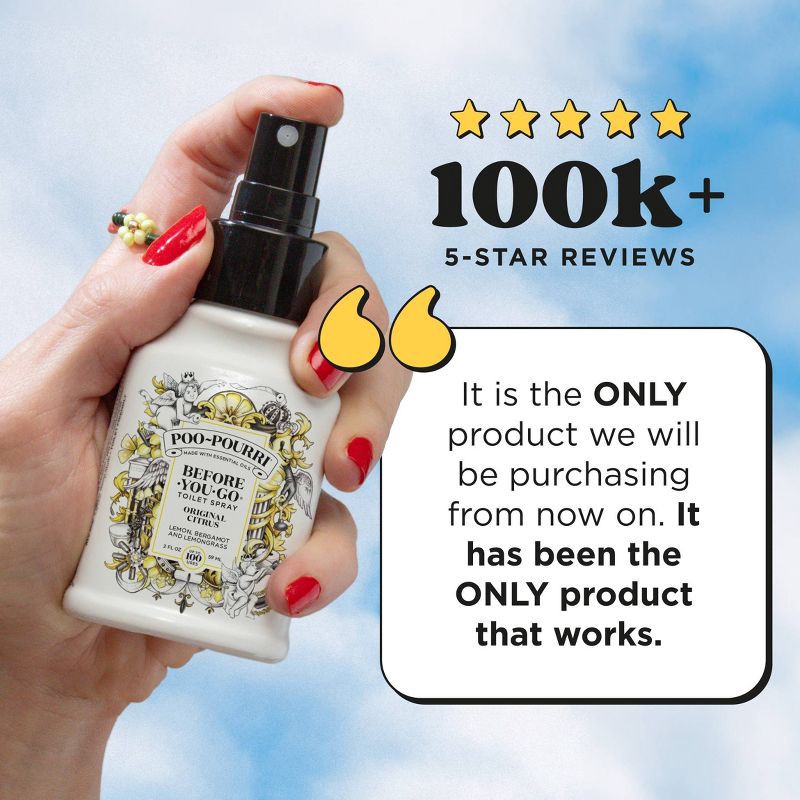 slide 16 of 16, Poo-Pourri Before-You-Go Original Citrus, Lemon, Bergamot and Lemongrass Toilet Spray, 1 ct