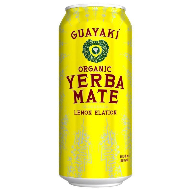 slide 1 of 4, Guayaki Yerba Mate Lemon Elation - 15.5 fl oz Can, 15.5 fl oz