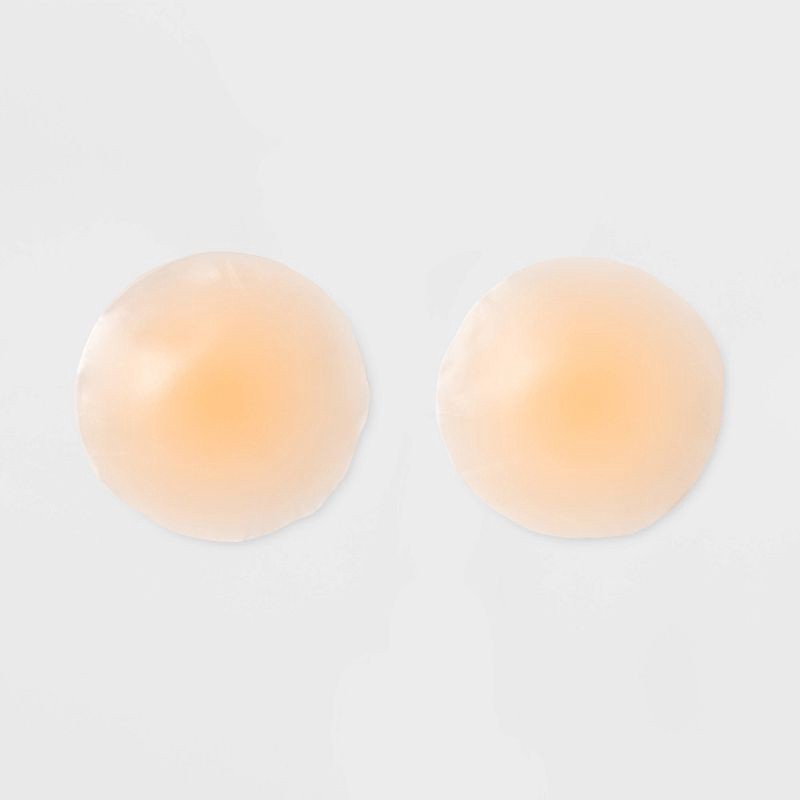 slide 2 of 4, Fashion Forms Women's Non-Adhesive Backless Strapless Petals - Nude S/M: Silicone Nipple Covers, Semi-Opaque, 1 ct