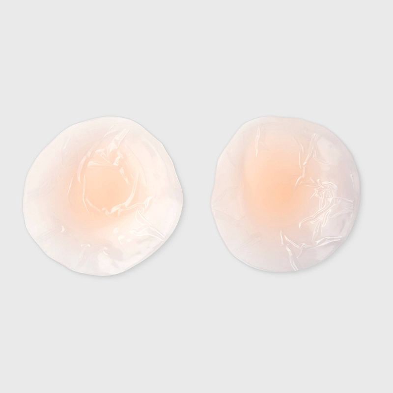 slide 4 of 4, Fashion Forms Women's Non-Adhesive Backless Strapless Petals - Nude L/XL: Silicone Nipple Covers, Semi-Opaque, 1 ct