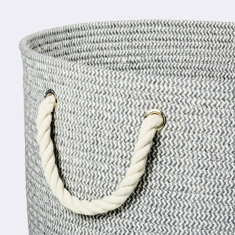 slide 3 of 3, Coiled Rope Storage Bin Large Chevron - Cloud Island™ Gray, 1 ct