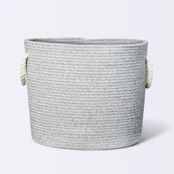 Coiled Rope Storage Bin Large Chevron - Cloud Island™ Gray