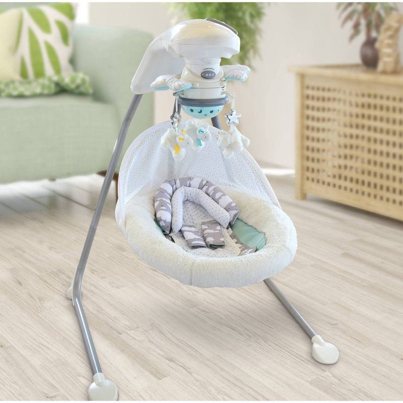 slide 8 of 9, Go by Goldbug Clouds Duo Head Support And Strap Cover Set For Car Seat, Stroller, Bouncer, 1 ct