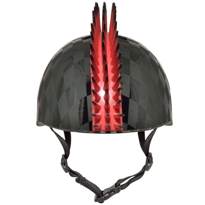 slide 3 of 8, Raskullz LED Bolt Light Up Mohawk Child Helmet - Black/Red, 1 ct