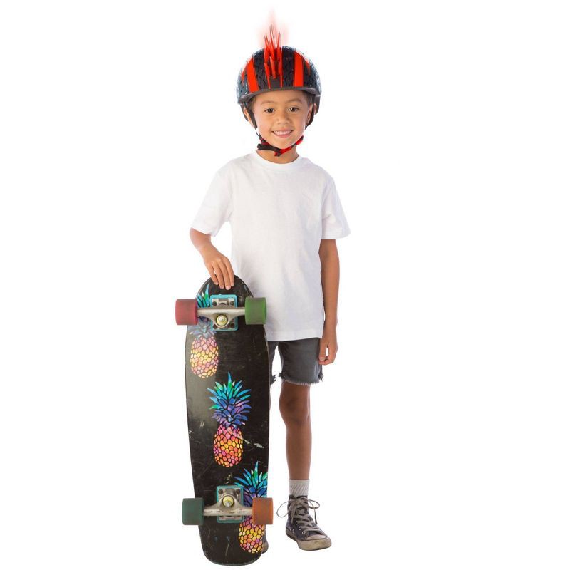 slide 5 of 8, Raskullz LED Bolt Light Up Mohawk Child Helmet - Black/Red, 1 ct