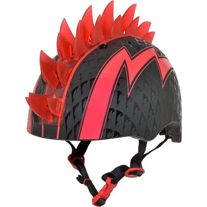 slide 1 of 8, Raskullz LED Bolt Light Up Mohawk Child Helmet - Black/Red, 1 ct