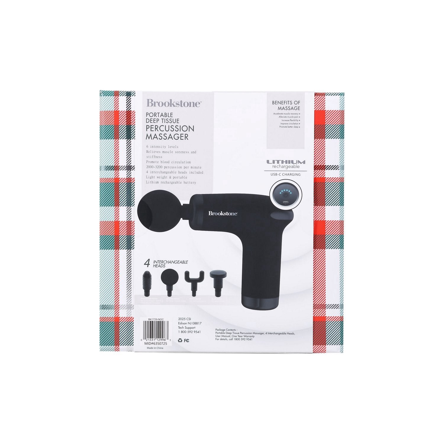 slide 2 of 3, VIVITAR Brookstone Portable Deep Tissue Percussion Massager, 1 ct