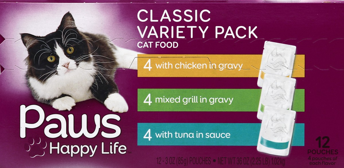 Paws Happy Life Cat Food Classic Variety Pack Pouches 12 ct Shipt