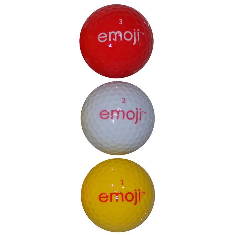 slide 3 of 3, Emoji Golf Balls - 6pk, 6 ct