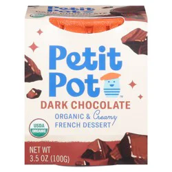 Petit Pot Organic & Creamy Dark Chocolate French Dessert - 3.5 oz