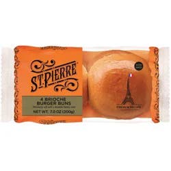 St Pierre St. Pierre Brioche Burger Buns - 7oz/4ct