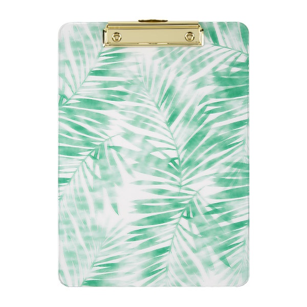 slide 1 of 1, Office Depot Fashion Clipboard, 9'' X 12-1/2'', Tropical Palms, 1 ct