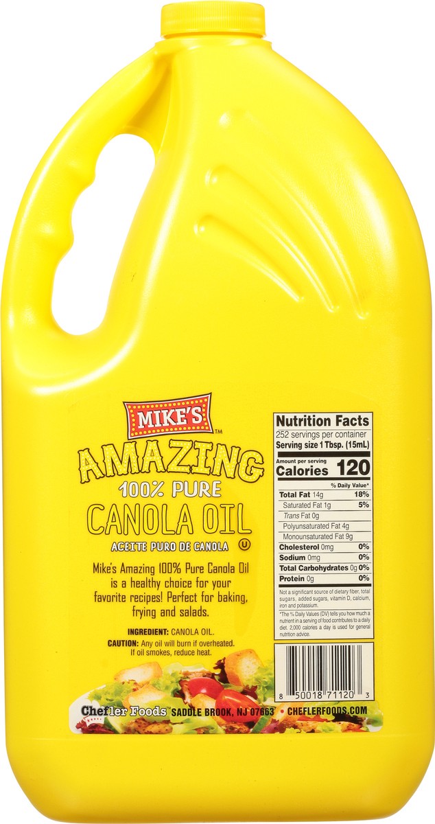 slide 8 of 10, Mike's 100% Pure Canola Oil 1 gal, 128 fl oz