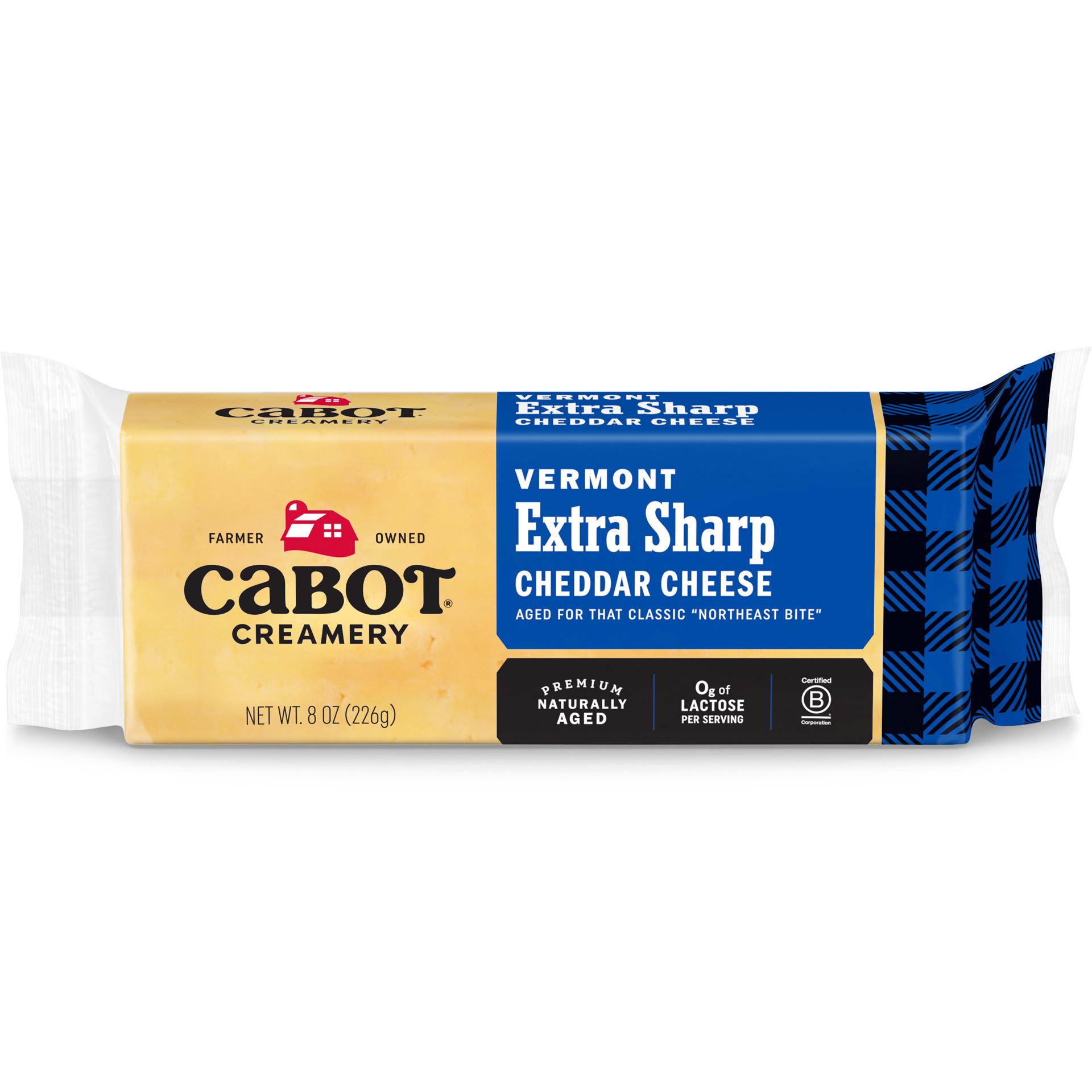 slide 1 of 10, Cabot Creamery Bar Extra Sharp Yellow Cheddar Cheese 8 oz, 8 oz