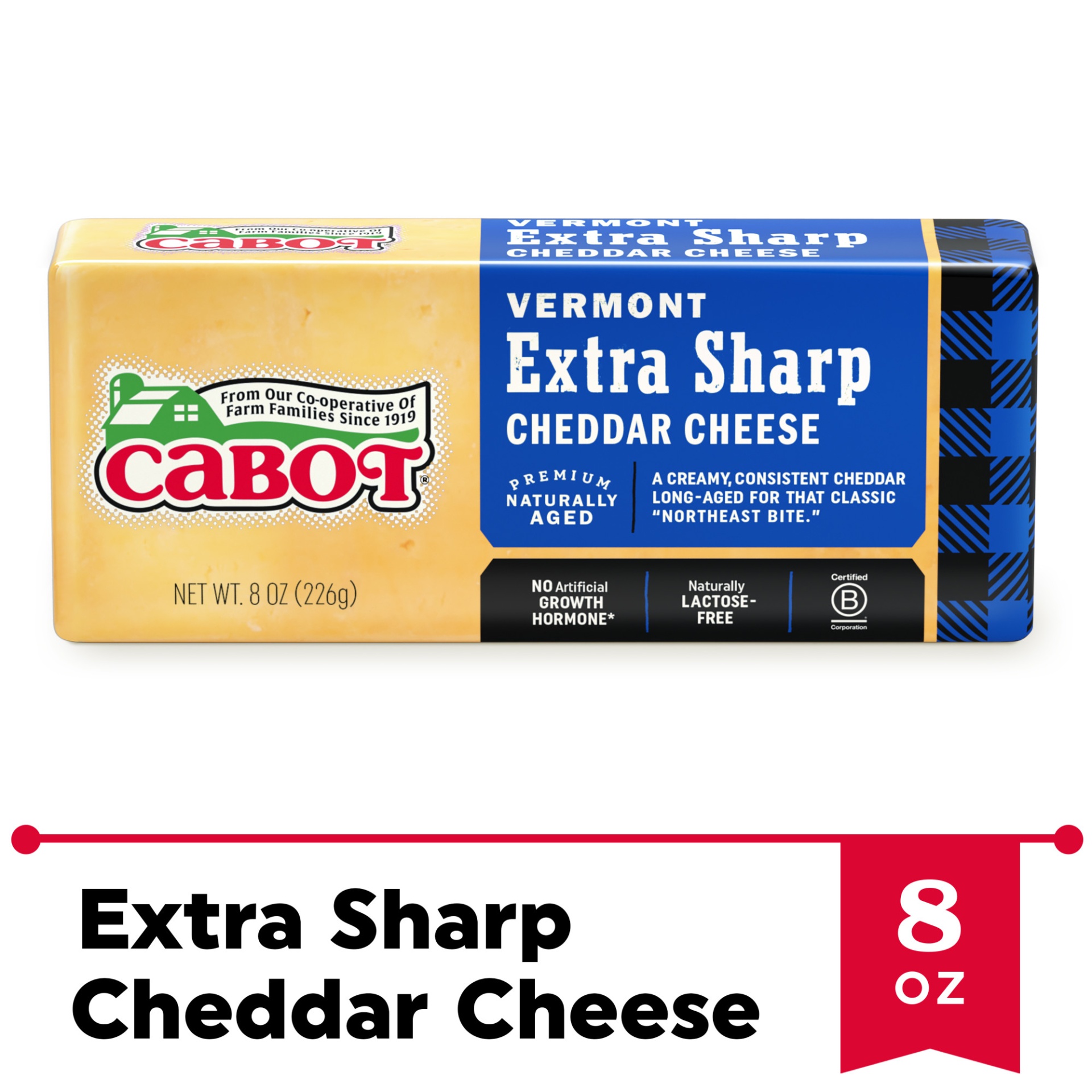 slide 1 of 3, Cabot Extra Sharp Yellow Cheddar Cheese, 8 oz