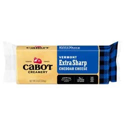 Cabot Creamery Extra Sharp Yellow Cheddar Cheese Block 8 oz