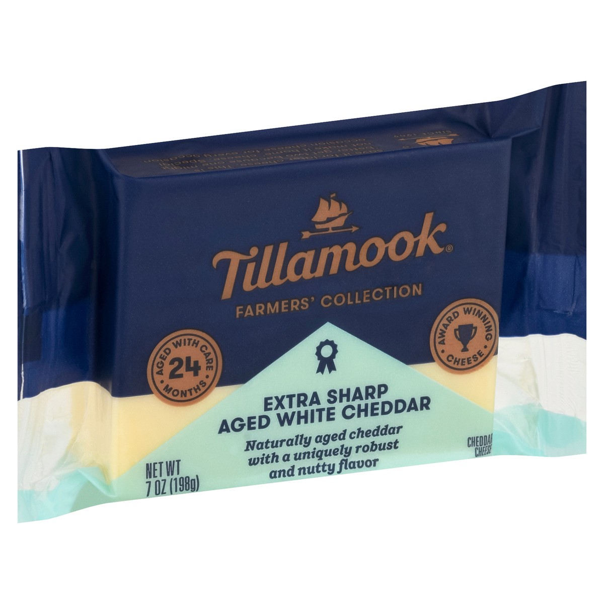 slide 9 of 9, Tillamook Farmers' Collection Extra Sharp White Cheddar Cheese Block, 7oz, 198 gram