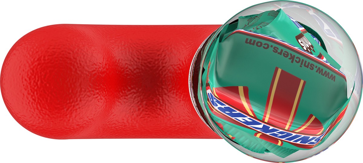 slide 5 of 7, SNICKERS Minis Chocolate Christmas Candy Cane, 2.14 oz Tube, 2.14 oz