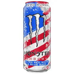 Monster Energy Ultra Red White & Blue Razz 24/16 oz