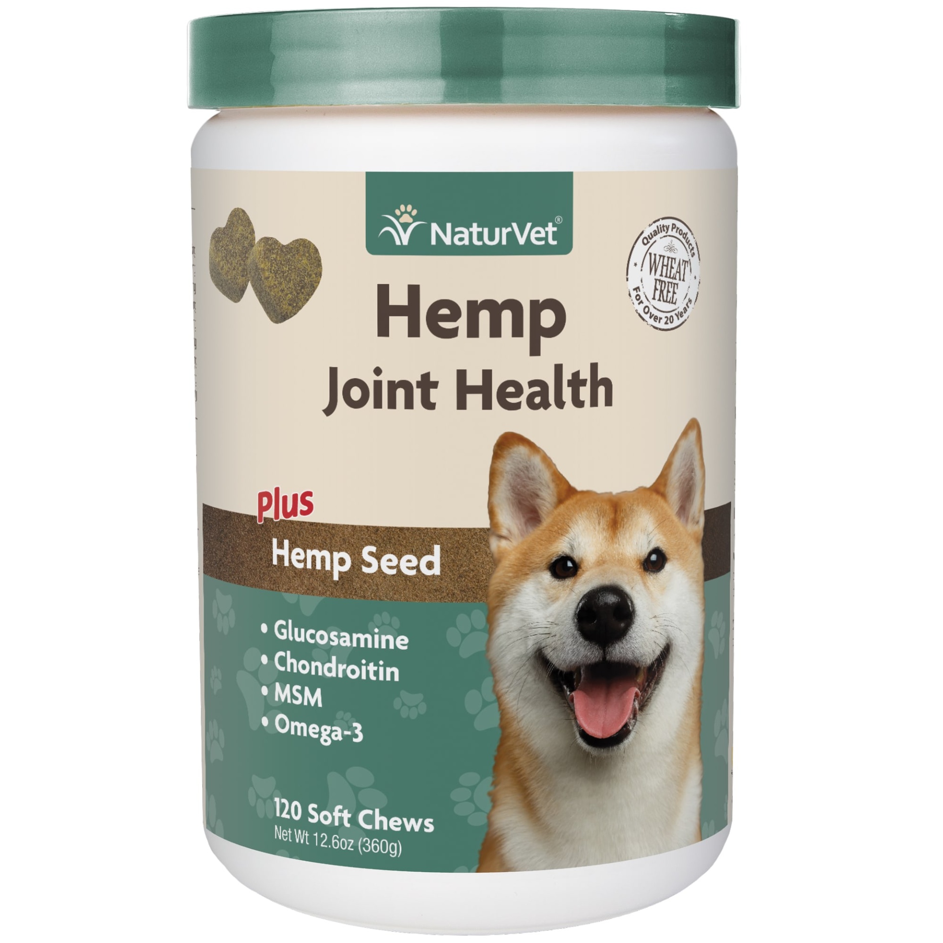 slide 1 of 1, NaturVet Hemp Joint Health Plus Hemp Seed Soft Chew for Dogs, 120 ct; 1.04 lb